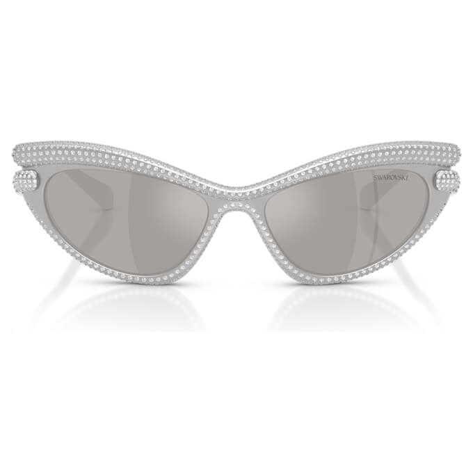 Lentes de sol con forma de ojo de gato, tono plateado Lentes de sol con forma de ojo de gato, tono plateado
