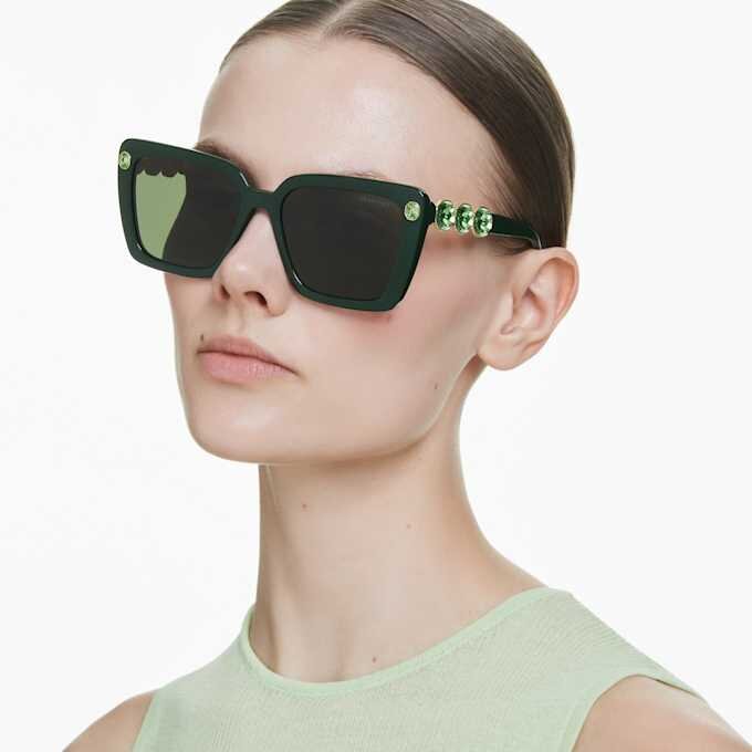Lentes de sol de forma cuadrada, Sk6032, verde Lentes de sol de forma cuadrada, Sk6032, verde