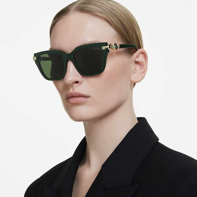 Lentes de sol de forma cuadrada, verdes Lentes de sol de forma cuadrada, verdes