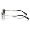 Lentes de sol de forma ovalada, 2 en 1 con clip, Sk7044, tono plateado Lentes de sol de forma ovalada, 2 en 1 con clip, Sk7044, tono plateado