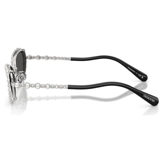 Lentes de sol de forma ovalada, 2 en 1 con clip, Sk7044, tono plateado Lentes de sol de forma ovalada, 2 en 1 con clip, Sk7044, tono plateado