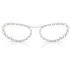 Lentes de sol de forma ovalada, 2 en 1 con clip, Sk7044, tono plateado Lentes de sol de forma ovalada, 2 en 1 con clip, Sk7044, tono plateado