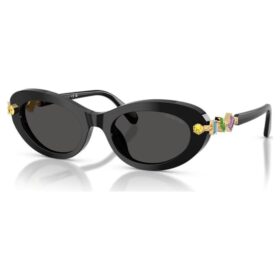 Lentes de sol de forma ovalada, negros