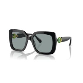 Lentes de sol extragrandes, forma cuadrada, SK6001, negro