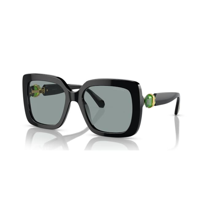 Lentes de sol extragrandes, forma cuadrada, SK6001, negro Lentes de sol extragrandes, forma cuadrada, SK6001, negro
