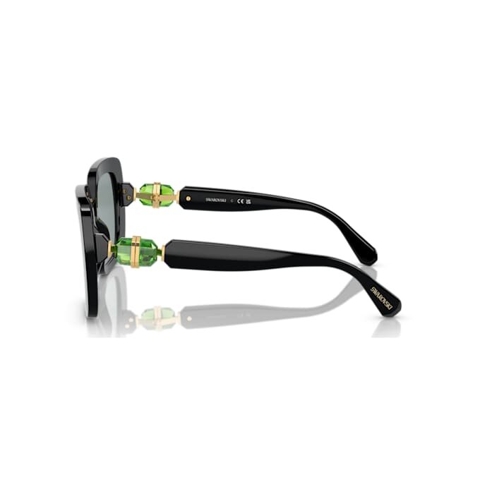 Lentes de sol extragrandes, forma cuadrada, SK6001, negro Lentes de sol extragrandes, forma cuadrada, SK6001, negro