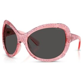 Lentes de sol extragrandes, forma de ojo de gato, Sk6052, rosa
