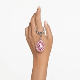 Llavero con corte de pera, rosa