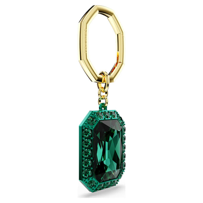 Llavero con corte octogonal, verde, acabado de metales mixtos Llavero con corte octogonal, verde, acabado de metales mixtos