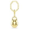Llavero de corte ovalado, blanco, chapado en tono dorado Llavero de corte ovalado, blanco, chapado en tono dorado
