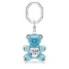 Llavero de osito, azul, chapado en rodio Llavero de osito, azul, chapado en rodio