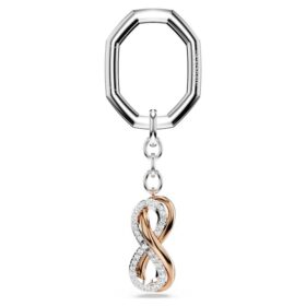 Llavero Infinity, blanco, acabado de metales mixtos