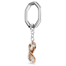 Llavero Infinity, blanco, acabado de metales mixtos