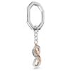 Llavero Infinity, blanco, acabado de metales mixtos Llavero Infinity, blanco, acabado de metales mixtos