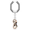 Llavero Infinity, blanco, acabado de metales mixtos Llavero Infinity, blanco, acabado de metales mixtos