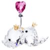Pajaritos enamorados con corazón rosa