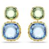 Pendientes Chroma Drop con corte cojín, multicolores, chapados en tono dorado Pendientes Chroma Drop con corte cojín, multicolores, chapados en tono dorado