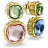 Pendientes Chroma Drop con corte cojín, multicolores, chapados en tono dorado Pendientes Chroma Drop con corte cojín, multicolores, chapados en tono dorado