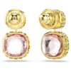 Pendientes Chroma Drop con corte cojín, multicolores, chapados en tono dorado Pendientes Chroma Drop con corte cojín, multicolores, chapados en tono dorado