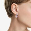 Pendientes colgantes Ariana Grande X Swarovski con cortes mixtos, libélula, multicolor, chapados en rodio