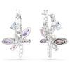 Pendientes colgantes Ariana Grande X Swarovski con cortes mixtos, libélula, multicolor, chapados en rodio