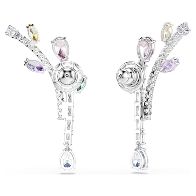 Pendientes colgantes Ariana Grande x Swarovski con cortes mixtos, multicolores y chapados en rodio Pendientes colgantes Ariana Grande x Swarovski con cortes mixtos, multicolores y chapados en rodio