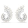 Pendientes colgantes Ariana Grande X Swarovski con perla de cristal, cortes mixtos, blancos, chapados en rodio Pendientes colgantes Ariana Grande X Swarovski con perla de cristal, cortes mixtos, blancos, chapados en rodio