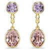 Pendientes colgantes Chroma con cortes mixtos, multicolores, chapados en tono dorado Pendientes colgantes Chroma con cortes mixtos, multicolores, chapados en tono dorado