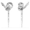 Pendientes colgantes con forma de serpiente de cortes mixtos, Año de la Serpiente, blancos, chapados en rodio