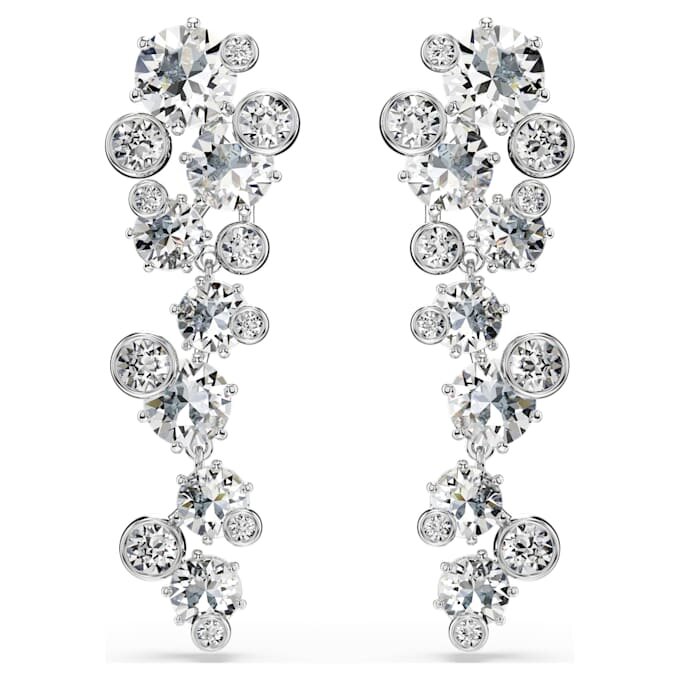 Pendientes colgantes Constella con cortes mixtos, blancos, chapados en rodio Pendientes colgantes Constella con cortes mixtos, blancos, chapados en rodio