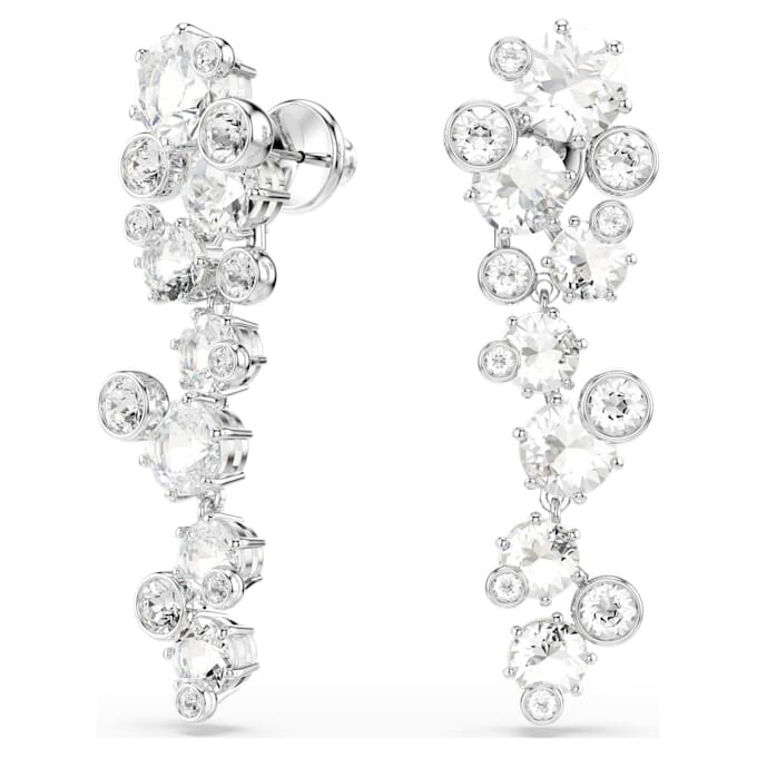 Pendientes colgantes Constella con cortes mixtos, blancos, chapados en rodio Pendientes colgantes Constella con cortes mixtos, blancos, chapados en rodio