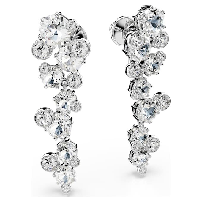 Pendientes colgantes Constella con cortes mixtos, blancos, chapados en rodio Pendientes colgantes Constella con cortes mixtos, blancos, chapados en rodio