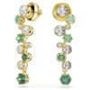 Pendientes colgantes Constella con cortes mixtos, verdes, chapados en tono dorado Pendientes colgantes Constella con cortes mixtos, verdes, chapados en tono dorado