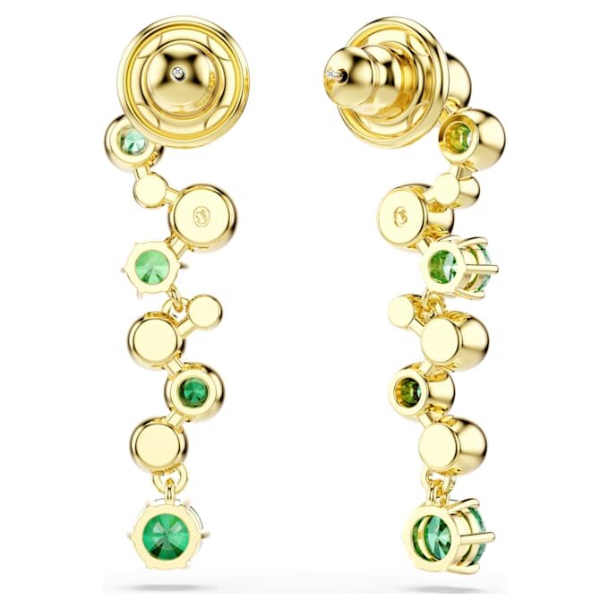 Pendientes colgantes Constella con cortes mixtos, verdes, chapados en tono dorado Pendientes colgantes Constella con cortes mixtos, verdes, chapados en tono dorado