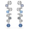 Pendientes colgantes Constella de cortes mixtos, azules, chapados en rodio