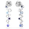 Pendientes colgantes Constella de cortes mixtos, azules, chapados en rodio
