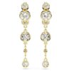 Pendientes colgantes Imber de corte redondo, blancos, con acabado de metales mixtos Pendientes colgantes Imber de corte redondo, blancos, con acabado de metales mixtos