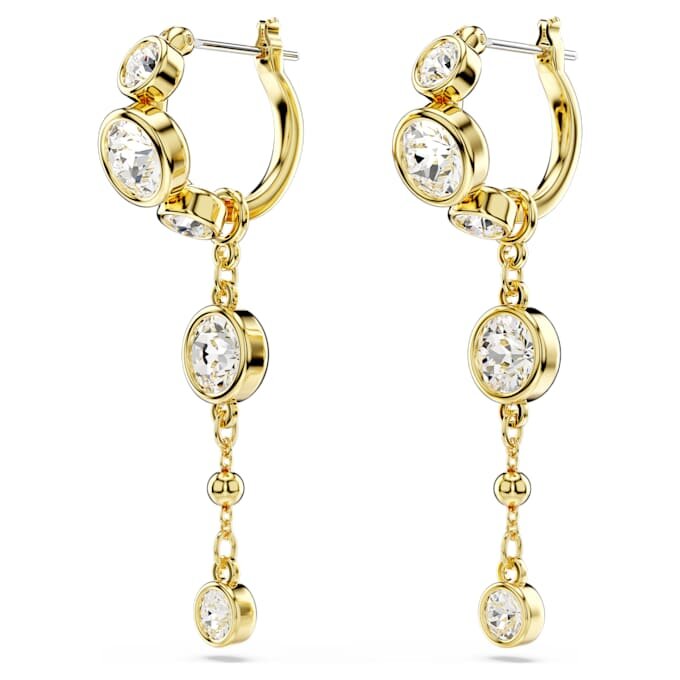 Pendientes colgantes Imber de corte redondo, blancos, con acabado de metales mixtos Pendientes colgantes Imber de corte redondo, blancos, con acabado de metales mixtos