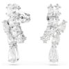 Pendientes colgantes Matrix con cortes mixtos, blancos, chapados en rodio Pendientes colgantes Matrix con cortes mixtos, blancos, chapados en rodio