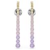 Pendientes colgantes Matrix con degradado de cortes redondos, multicolores, chapados en rodio Pendientes colgantes Matrix con degradado de cortes redondos, multicolores, chapados en rodio