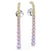 Pendientes colgantes Matrix con degradado de cortes redondos, multicolores, chapados en rodio Pendientes colgantes Matrix con degradado de cortes redondos, multicolores, chapados en rodio