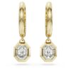 Pendientes colgantes octogonales con diamantes cultivados en laboratorio, 1,0 ct en total, forma octogonal, oro amarillo de 14K