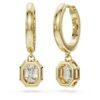 Pendientes colgantes octogonales con diamantes cultivados en laboratorio, 1,0 ct en total, forma octogonal, oro amarillo de 14K