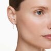 Pendientes colgantes octogonales con diamantes cultivados en laboratorio de 0,6 ct en total, forma redonda, plata esterlina
