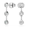 Pendientes colgantes octogonales con diamantes cultivados en laboratorio de 0,6 ct en total, forma redonda, plata esterlina