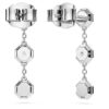 Pendientes colgantes octogonales con diamantes cultivados en laboratorio de 0,6 ct en total, forma redonda, plata esterlina