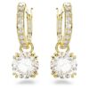 Pendientes colgantes Stilla de corte redondo, blancos, chapados en tono dorado Pendientes colgantes Stilla de corte redondo, blancos, chapados en tono dorado