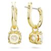Pendientes colgantes Stilla de corte redondo, blancos, chapados en tono dorado Pendientes colgantes Stilla de corte redondo, blancos, chapados en tono dorado