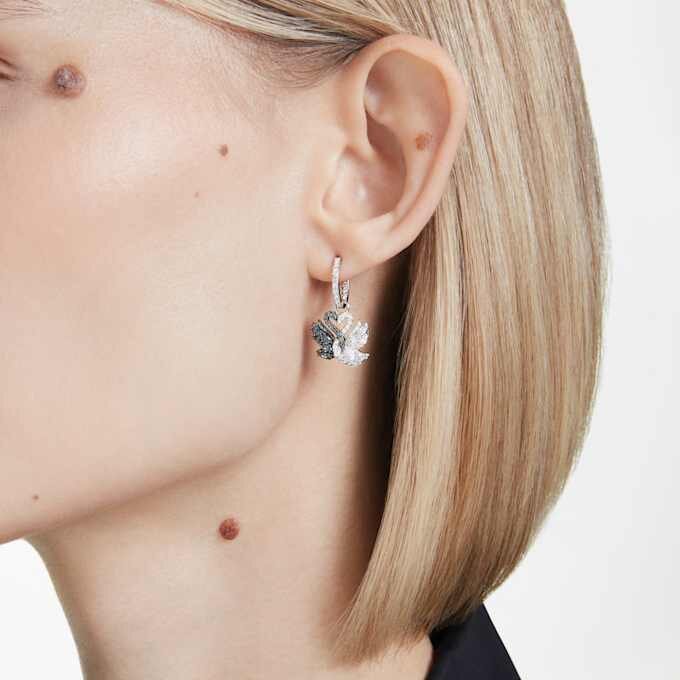 Pendientes colgantes Swan Swan, negro, acabado de metales mixtos Pendientes colgantes Swan Swan, negro, acabado de metales mixtos