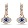 Pendientes colgantes Symbolica con forma de ojo, multicolores, chapados en tono oro rosa Pendientes colgantes Symbolica con forma de ojo, multicolores, chapados en tono oro rosa